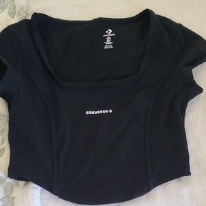 Converse Women's Black Crop Top